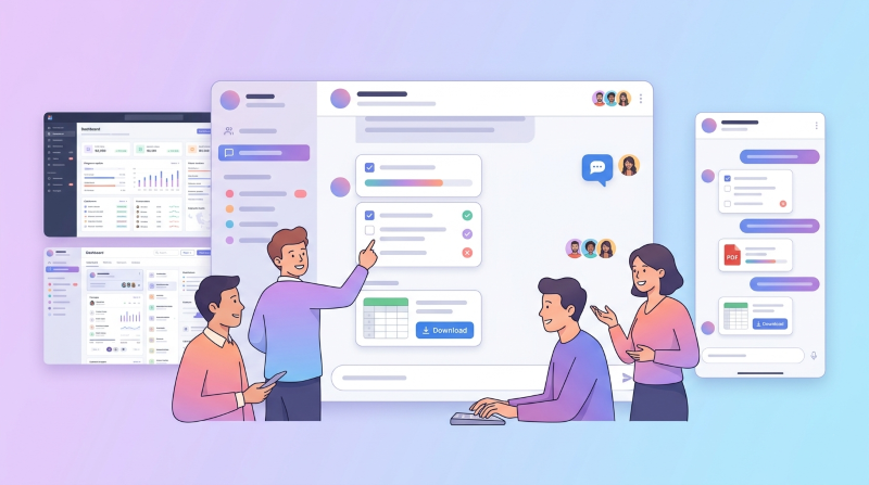 Làm việc trong chat giúp biến hội thoại thành giao diện chính để quản lý và xử lý công việc