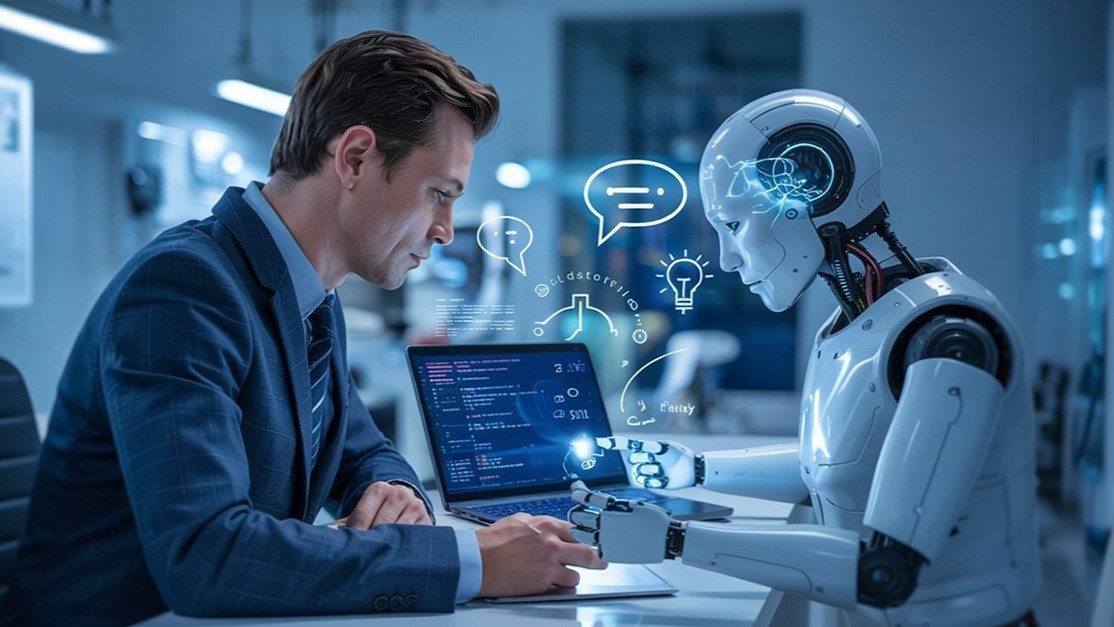 human and ai at workplace