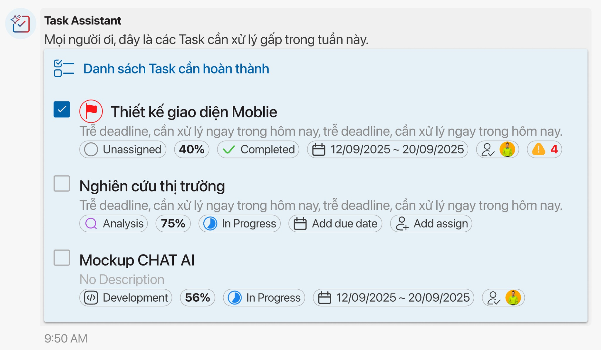 task widget