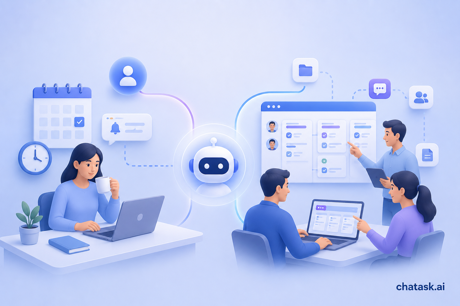 collaboration of reminder assistant and AI task assistant