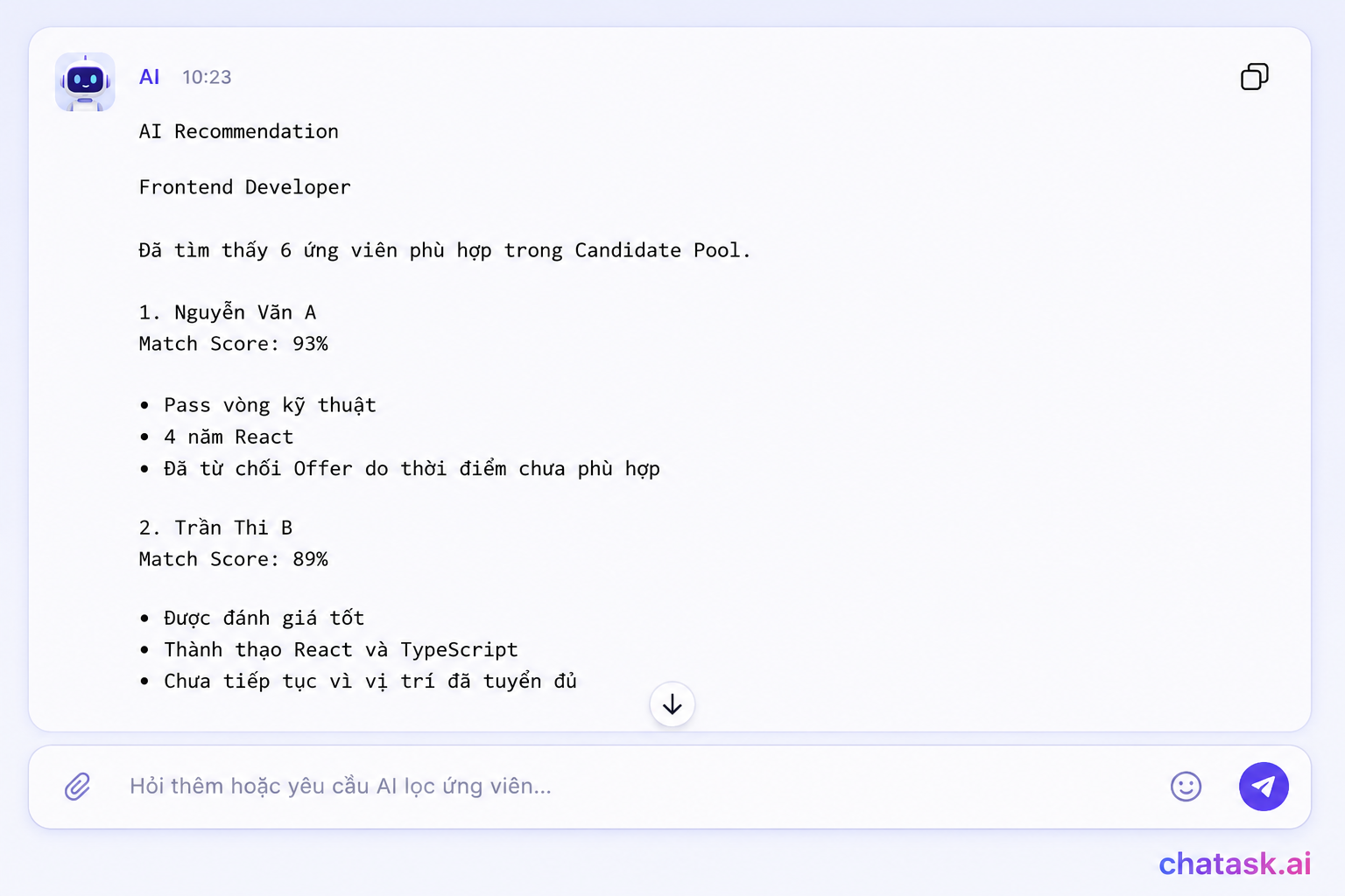 AI agent tu dong tra loi cau hoi cua hr