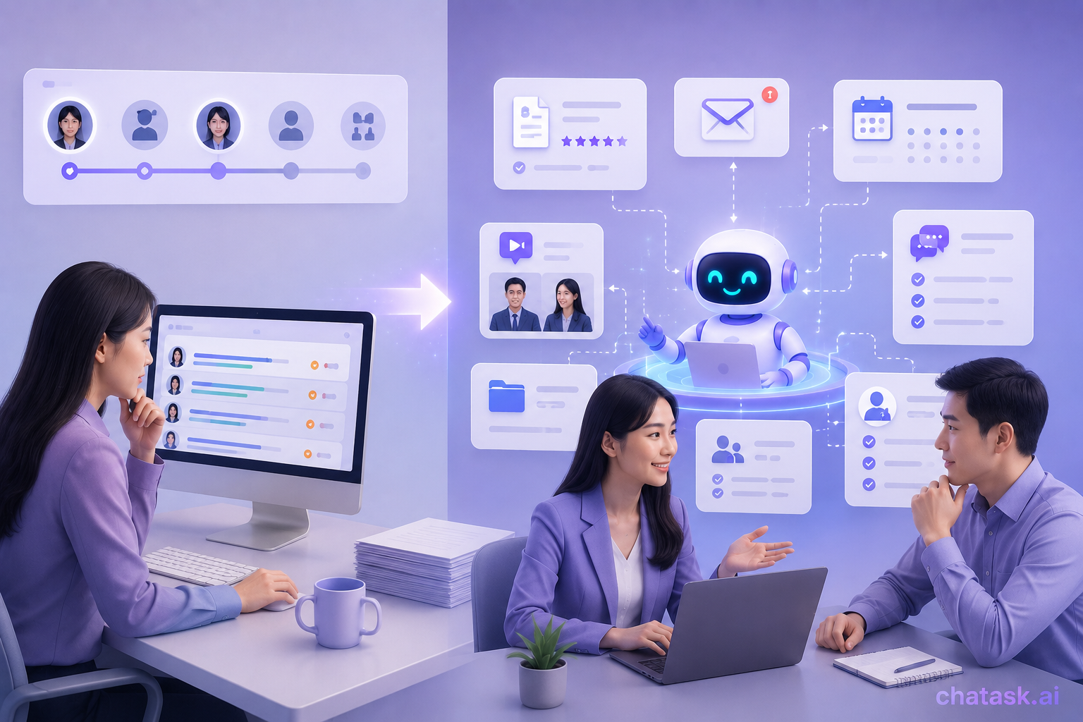 From candidate management to task management, AI workspace