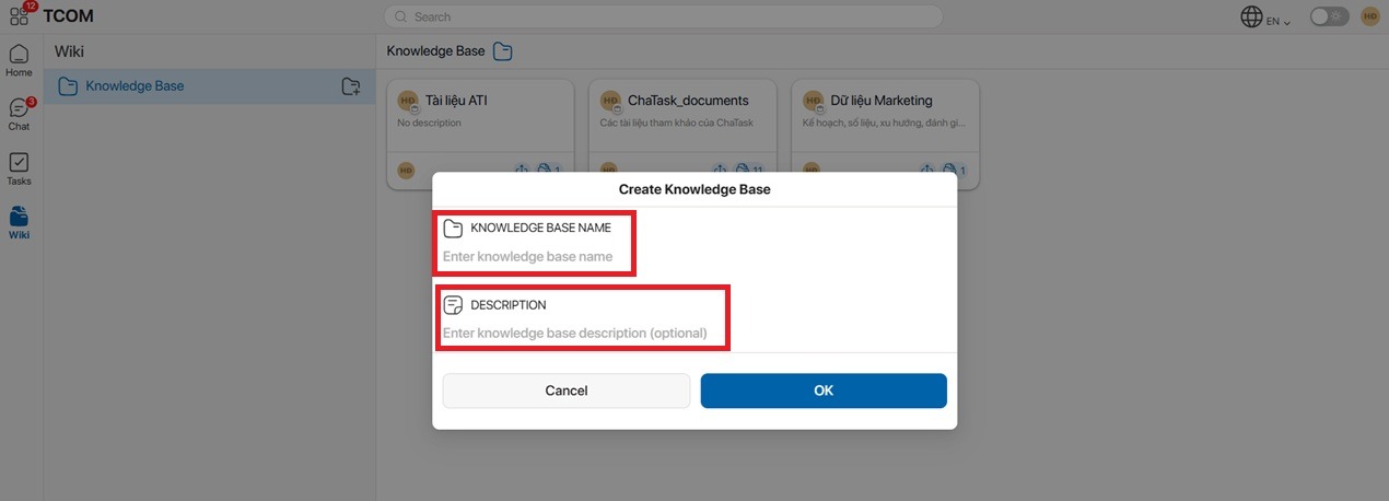 cach tao knowledge base