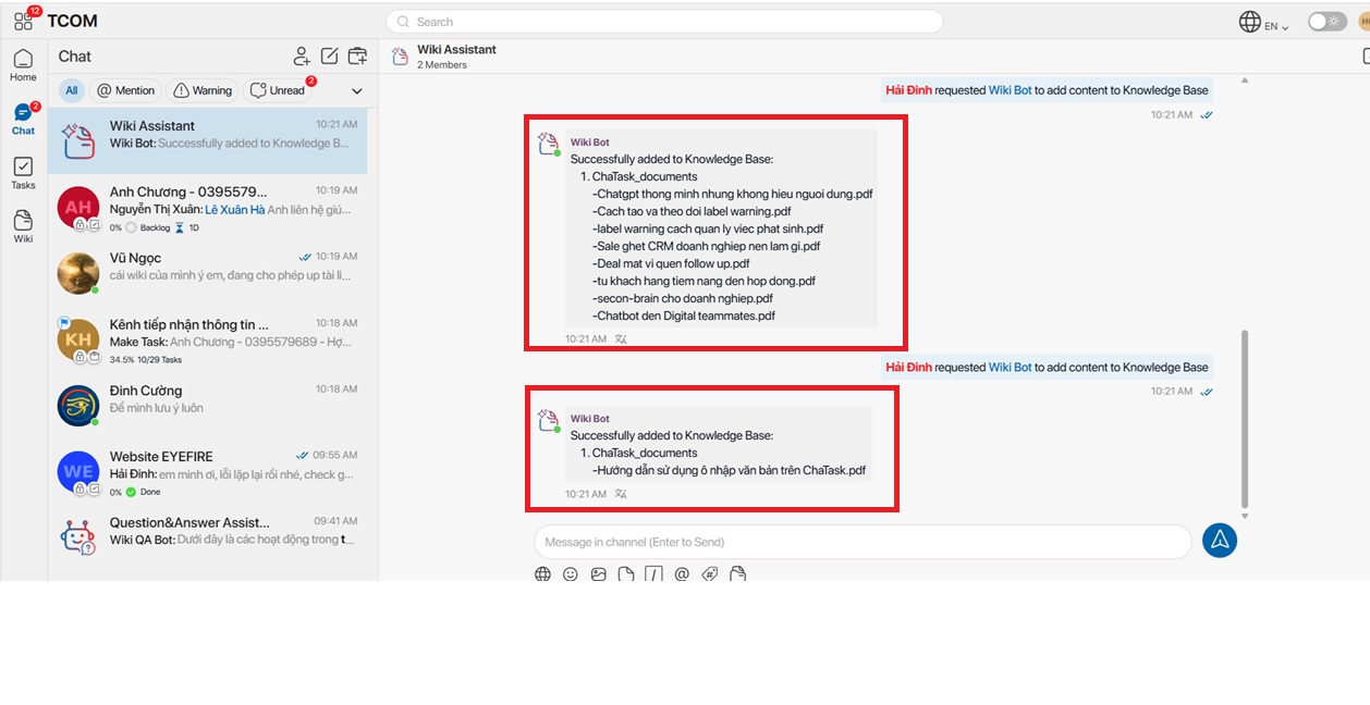 wiki Q&A chatbot