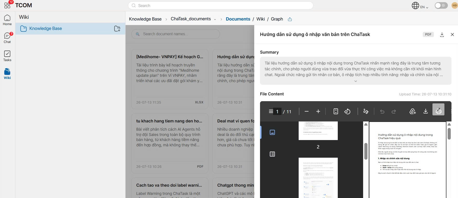 read document in wiki