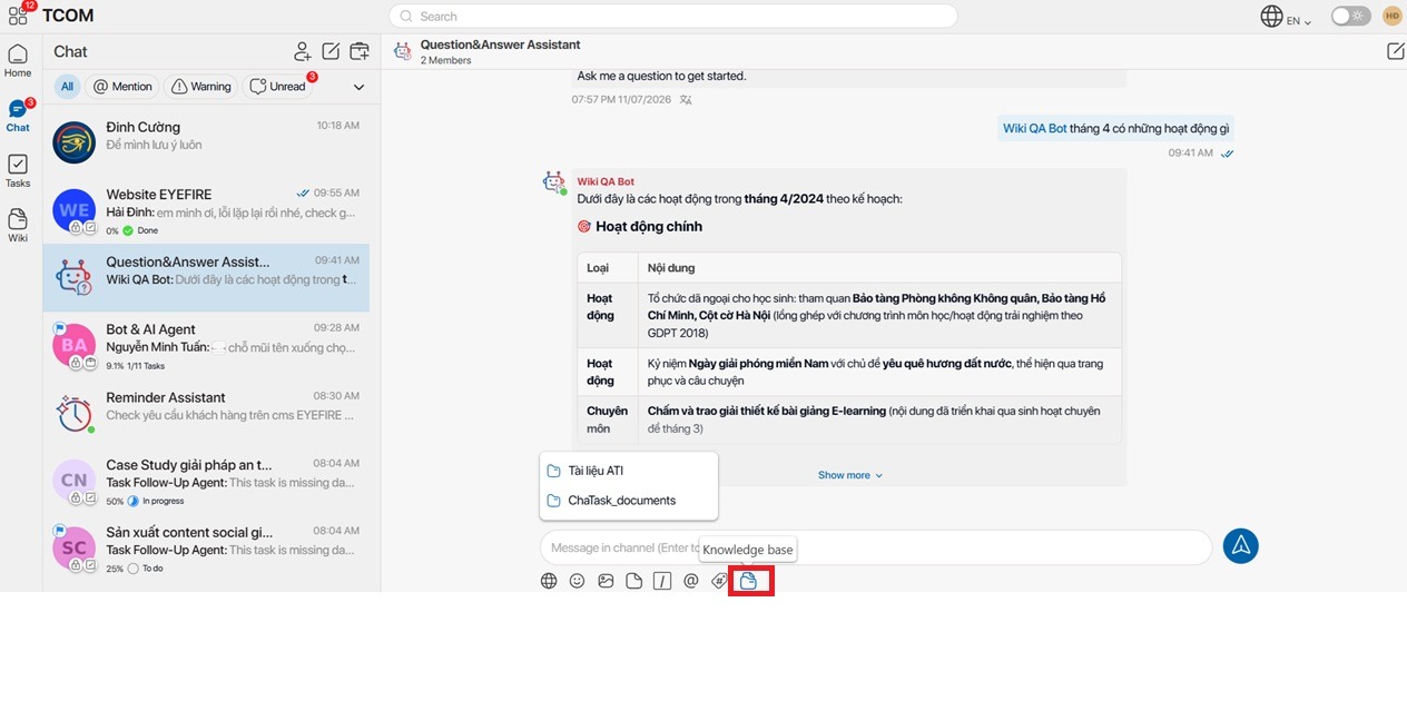 cách tạo knowledge base vơi wiki