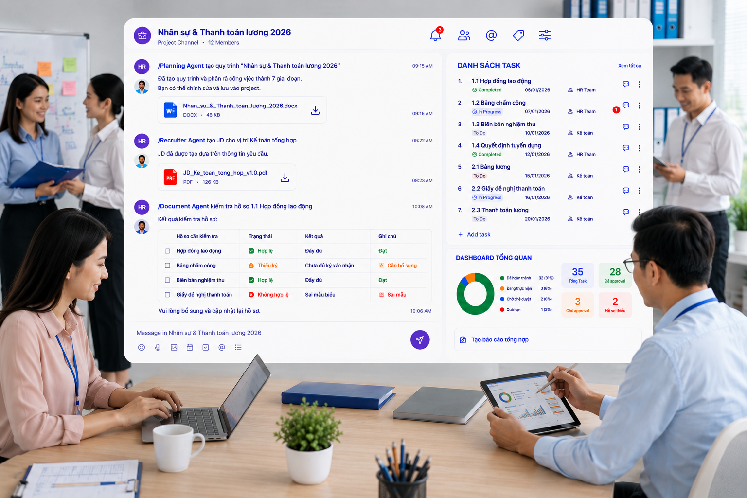 Communicate and Get Work Done Where Tasks Are Assigned