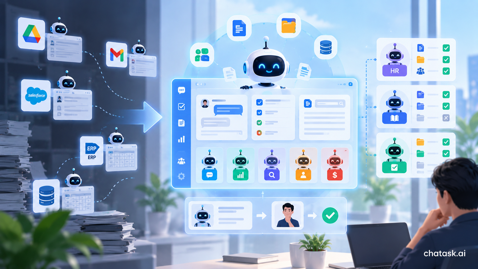 quan ly ai agent voi AI workspace